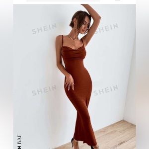 NWT SHEIN Auburn Tie up dress